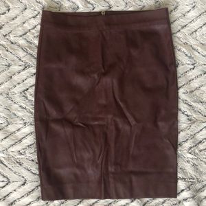 Faux leather skirt
